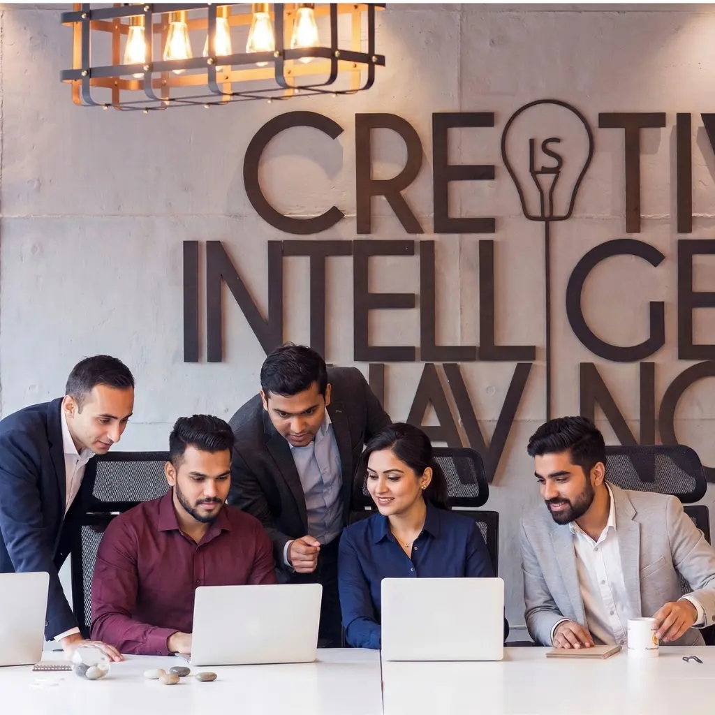 AI Content Writing Team Discussion At Urvija DigiGrowth Ofiice Vadodara