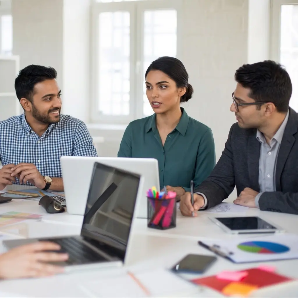 Graphics Designer Team Working at Urvija DIgiGrowth Office